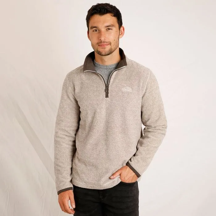 Weird Fish Errill Eco 1/4 Zip Textured Fleece