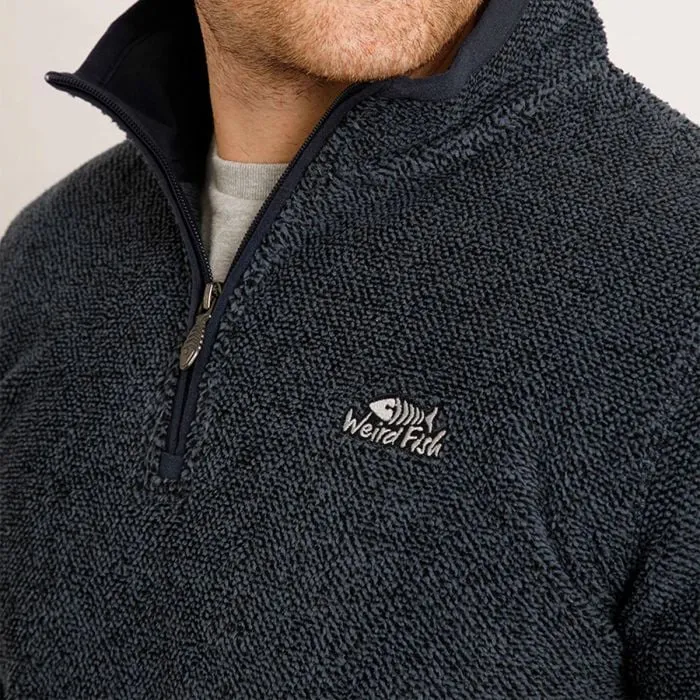 Weird Fish Errill Eco 1/4 Zip Textured Fleece