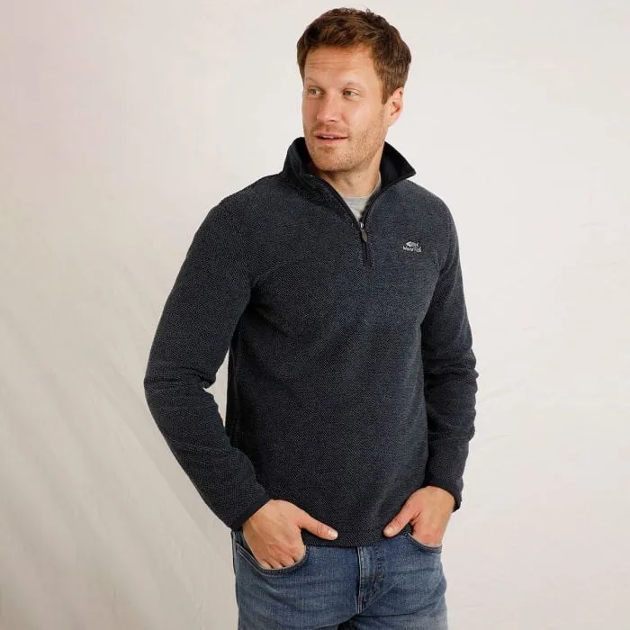 Weird Fish Errill Eco 1/4 Zip Textured Fleece