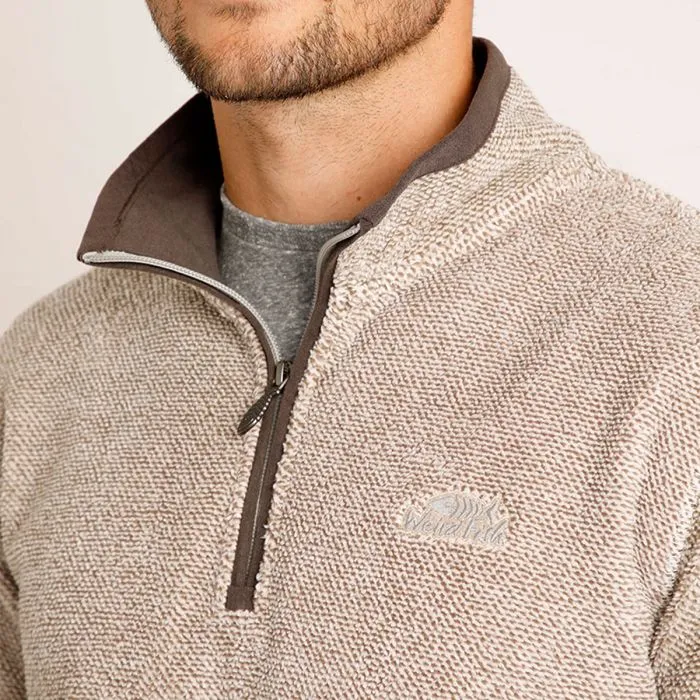 Weird Fish Errill Eco 1/4 Zip Textured Fleece