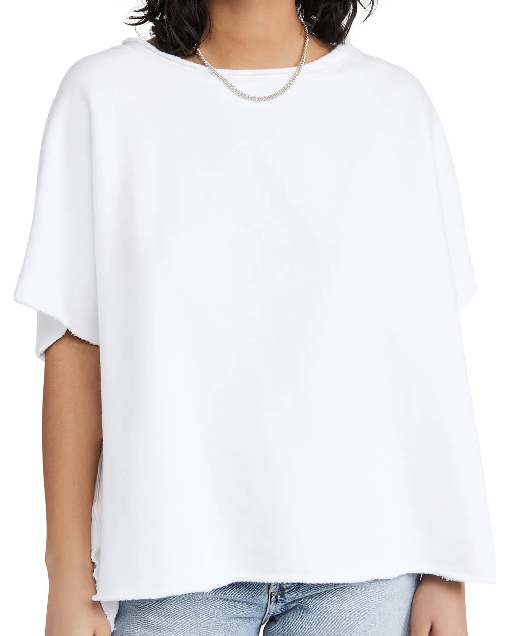 White Caplet Tee