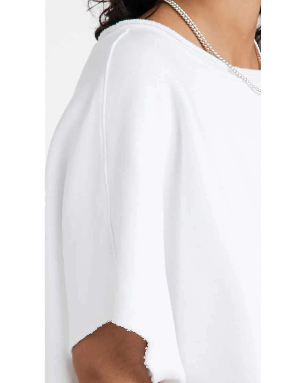 White Caplet Tee