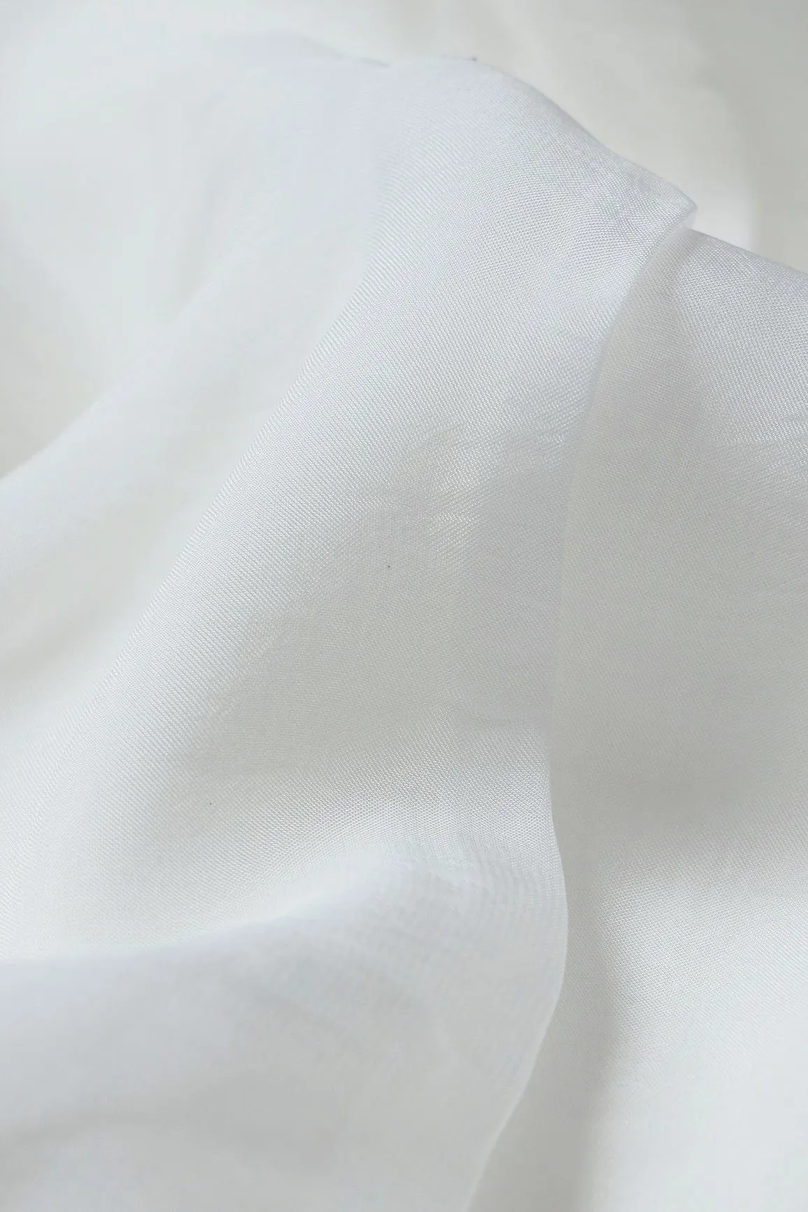 White Dyeable Viscose Organza Fabric