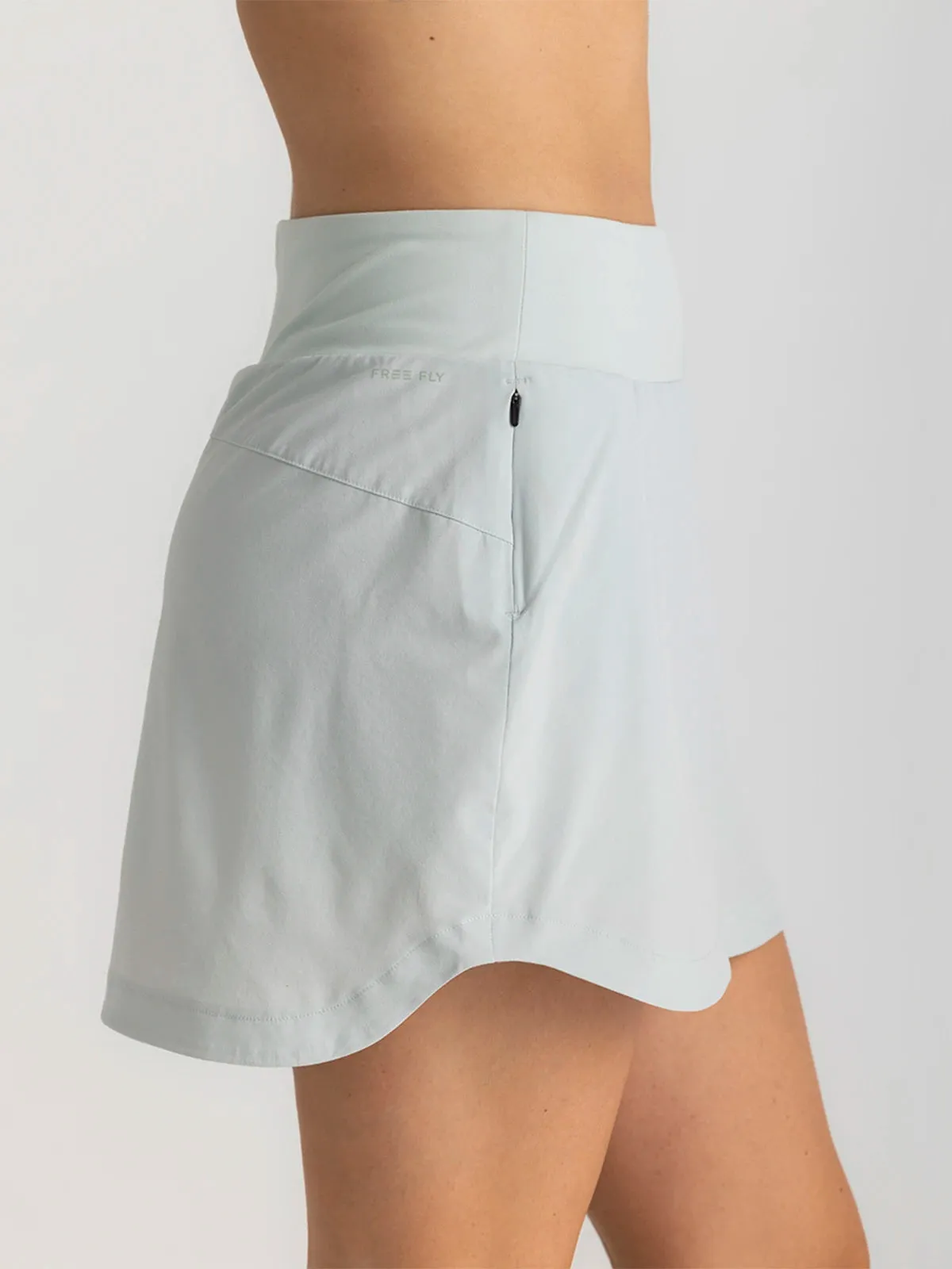 Women's Bamboo-Lined Active Breeze Skort – 15" - Sky Gray