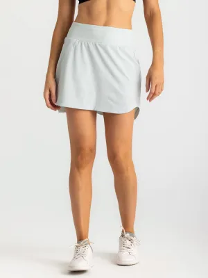 Women's Bamboo-Lined Active Breeze Skort – 15" - Sky Gray