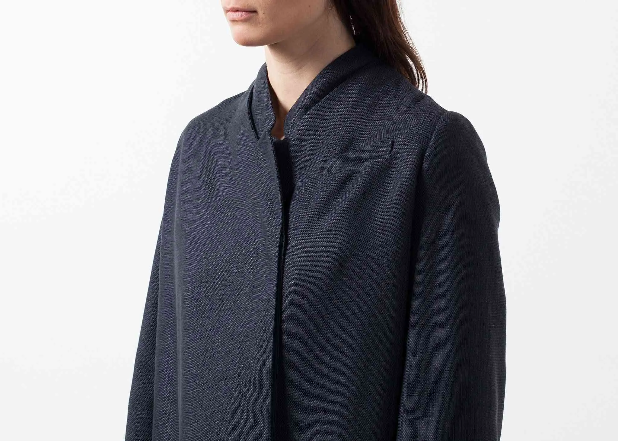 Woven Pleat Back Coat